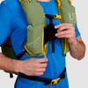 Close up of man adjusting straps of Ultimate Direction Fastpack 40