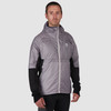 Man wearing Ultimate Direction Men's Ventro Jacket, front view, with jacket zipped