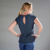 Ultimate Direction Women's Casual Tee, Navy Blue, rear view