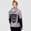 Woman wearing Ultimate Direction Women's Ventro Jacket, rear view