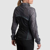 Woman wearing Ultimate Direction Women's Ventro Windshell, rear view