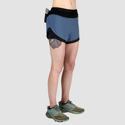 Slate Blue - Ultimate Direction Women's Hydro Short, front view