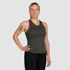 Ultimate Direction Women's Cumulus Tank, Camo Green, front view