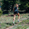 Woman running in Ultimate Direction Women's Nimbus Tee