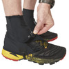 Ultimate Direction FK Gaiter, black, showing hook-and-loop/snap closure