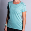 Woman wearing Ultimate Direction Women's Ultralight Tee, front view