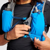 Close up of Ultimate Direction Ultra Vest, showing water bottles in pockets